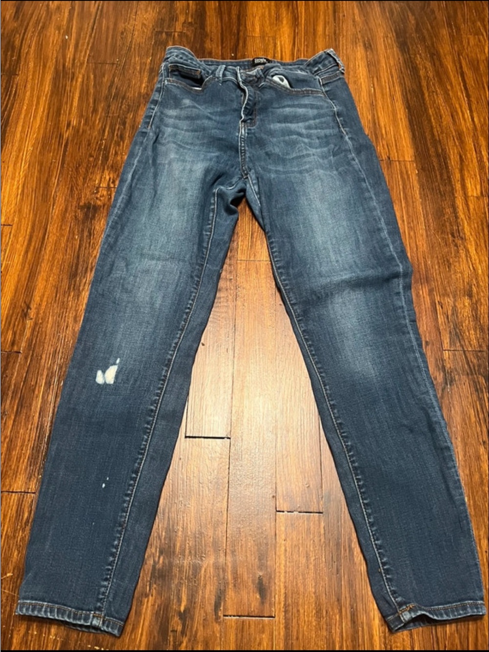 Women's Skinny Jeans in Dark Blue Stretch Denim